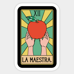 Spanish Teacher La Maestra Tarot Card Sticker